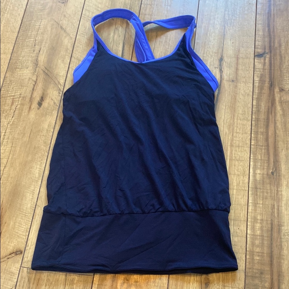 7/$30! Victoria’s Secret Sport Navy and Purple Athletic Tank Top